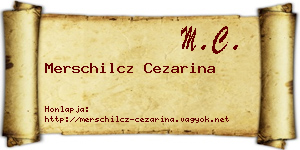 Merschilcz Cezarina névjegykártya